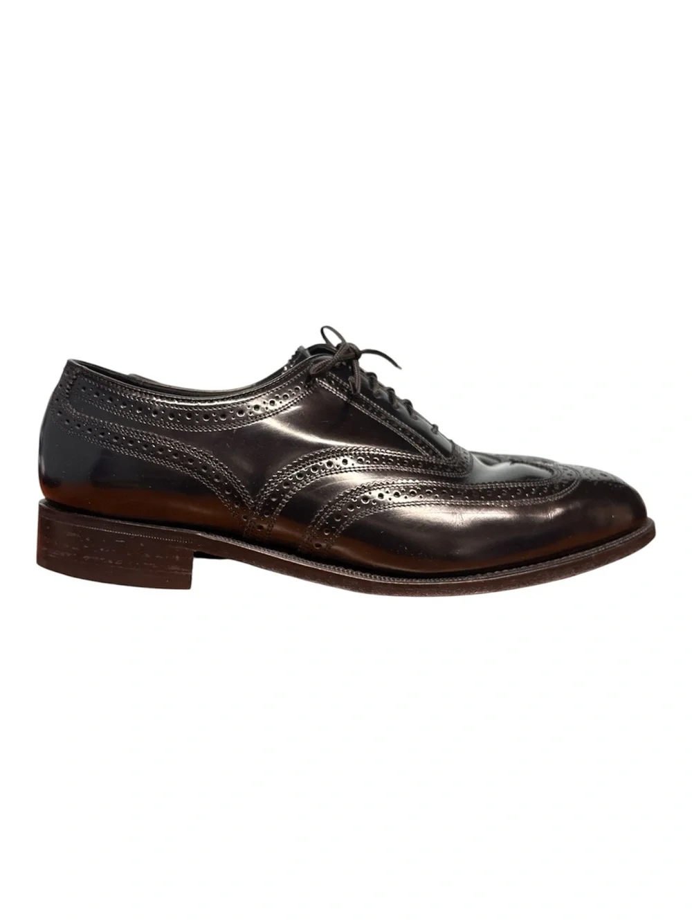 Florsheim Mens Lexington Wingtip Oxford Dress Shoes Size 10 D Brogue Lace Black